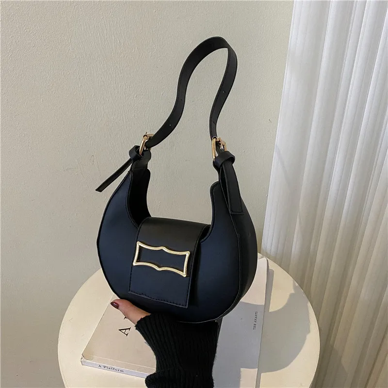 

Simple Fashion Crescent Saddle Bag Female 2022 Popular New Summer Style Ins One-shoulder Underarm Bag Female Bag Luxury Bag
