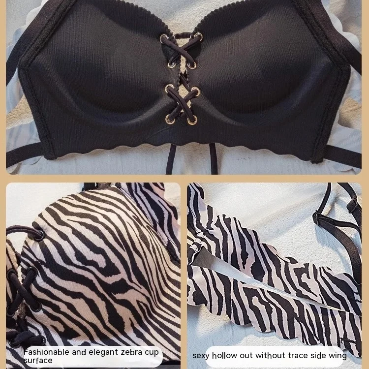 Новинка сексуальное леопардовое женское нижнее белье UBAU поли маленькая грудь
