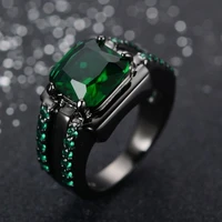 european and american style womens black square diamond ring