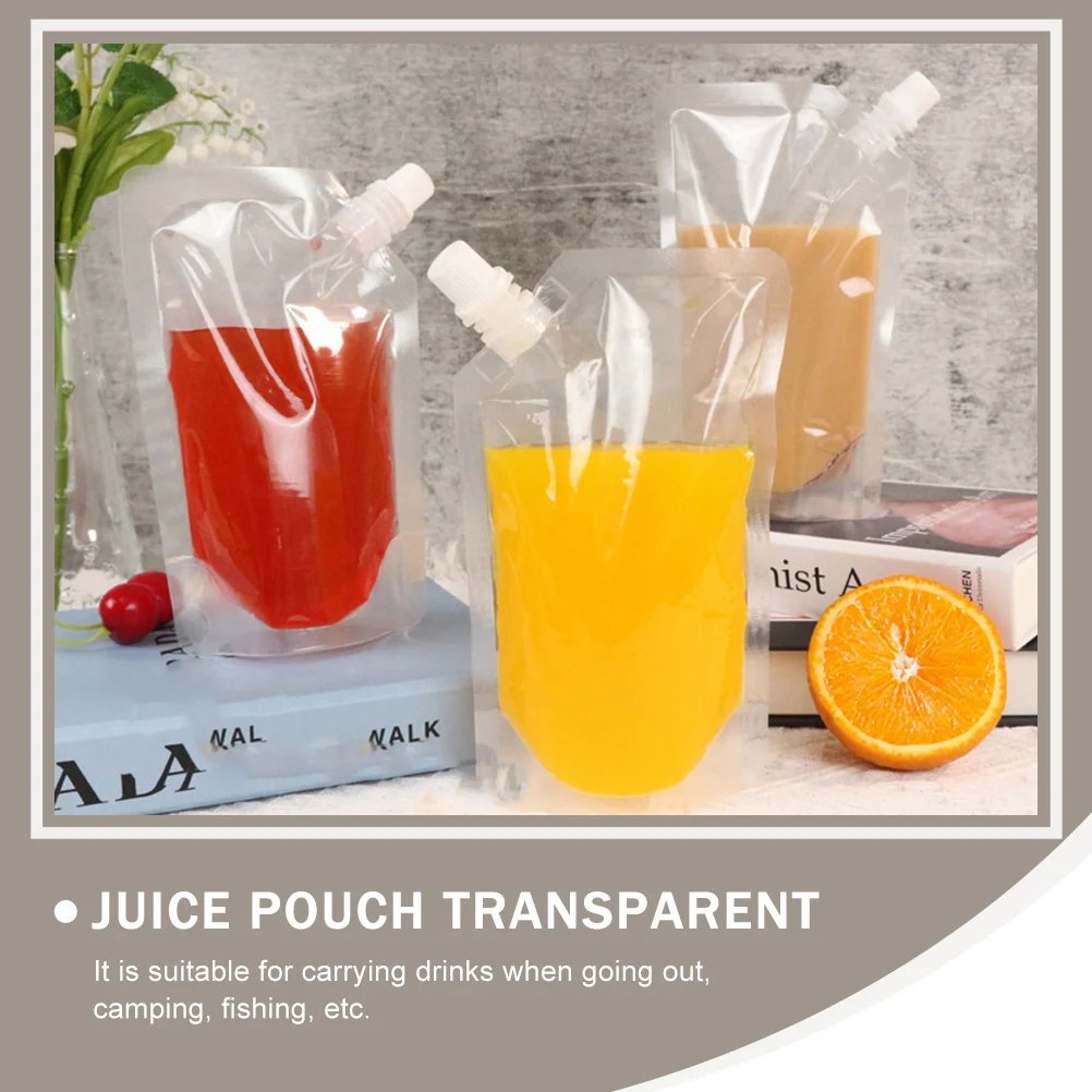 

Beverage Drink Pouches Flasks Ice Drinking Flask Pouch Reusable Container Smoothie Refillable Sneak Cruise Travel Straw Out Take