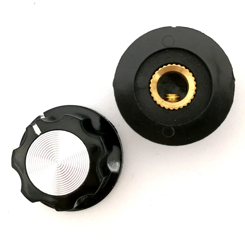 10 шт. ручка потенциометра WH118/WX050 bakelite/медное внутреннее отверстие 6 мм