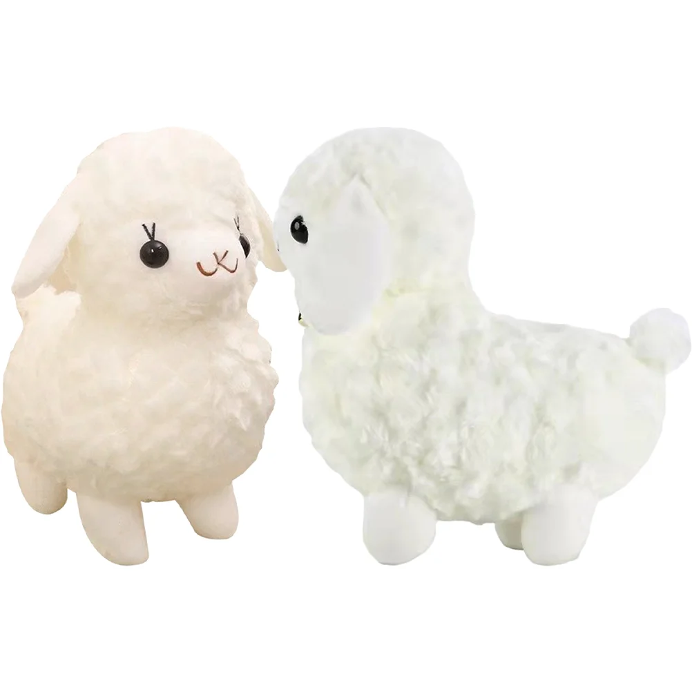 

Маленькая шерстяная плюшевая игрушка, мягкие животные для малышей, пушистая овечка, искусственные детские игрушки, альпака, куклы из ягненка, пушистые