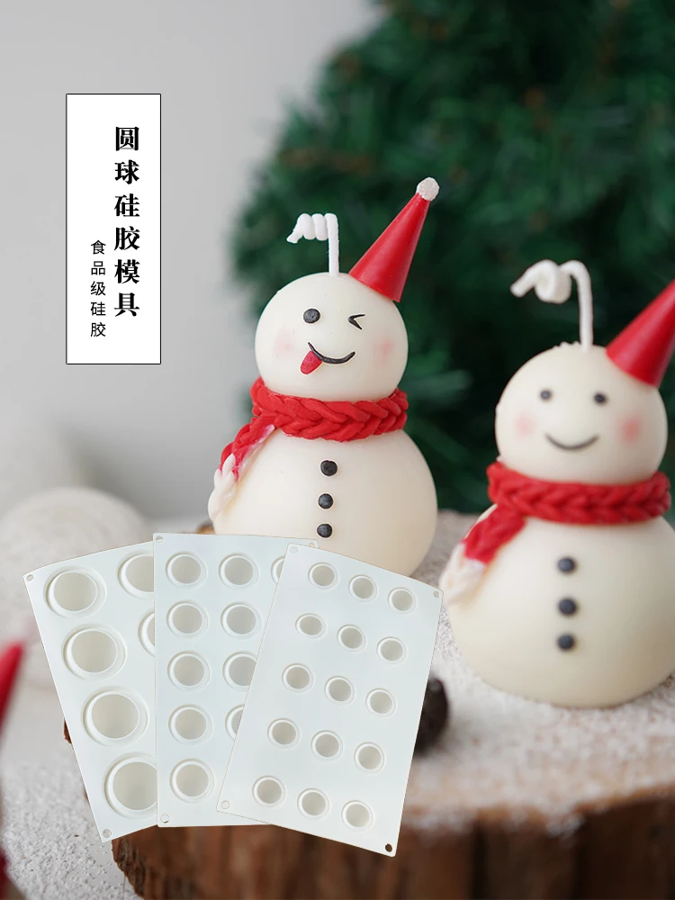 

Kit Para Velas Aromaticas Ball Silicone Mold Christmas Snowman DIY Scented Candle Making Kit for Beginner with Video Tutorial