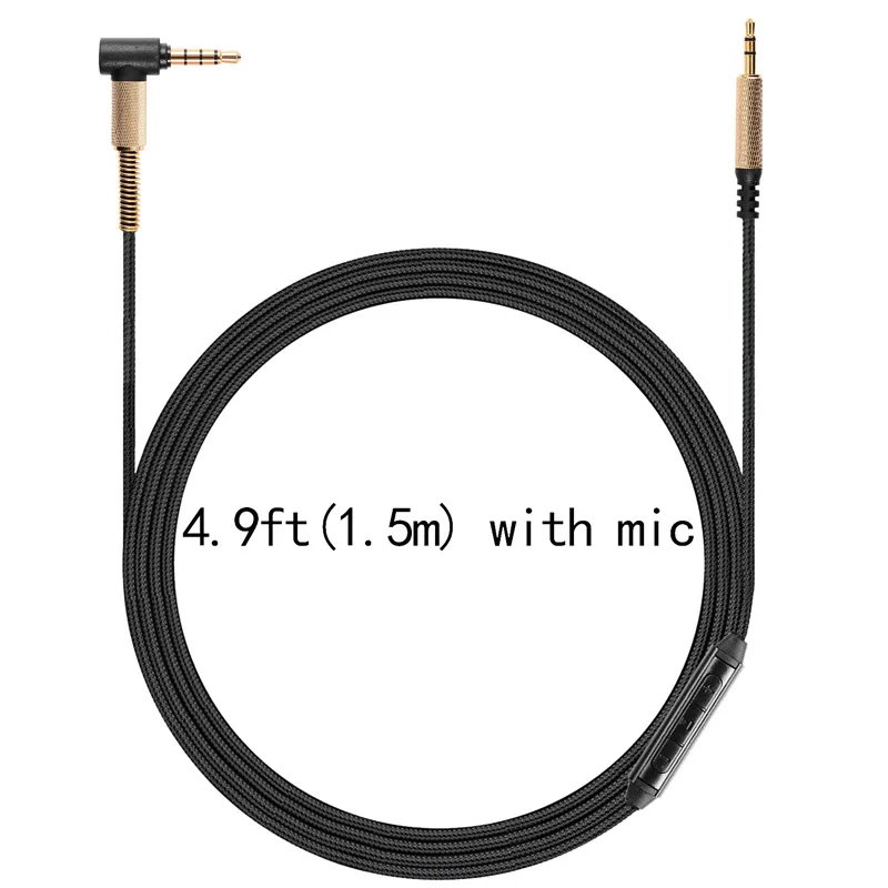 Фото Аудиокабель 3,5 мм с микрофоном для наушников Philips SHP9500, SHP9600, B&O H3, H6, H8, Meizu HD50 beats solo №4