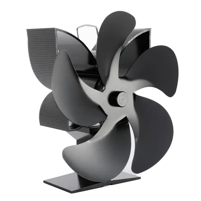 Blade Fireplace Fan Quiet Safe Heat Powered Stove Fan Wood B