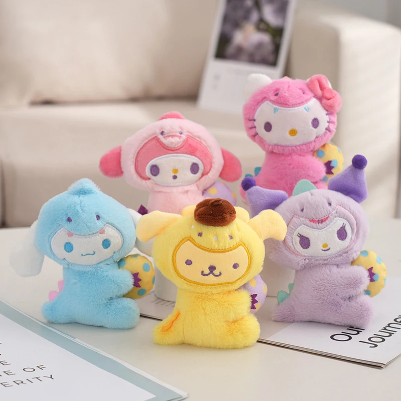 

Cartoon Kawaii Kuromi Plush Toy Soft Stuffed Kitty Cat Doll Pendant Toy Girl Kids Gifts Cute Fashion Bag Key Chain Home Ornament