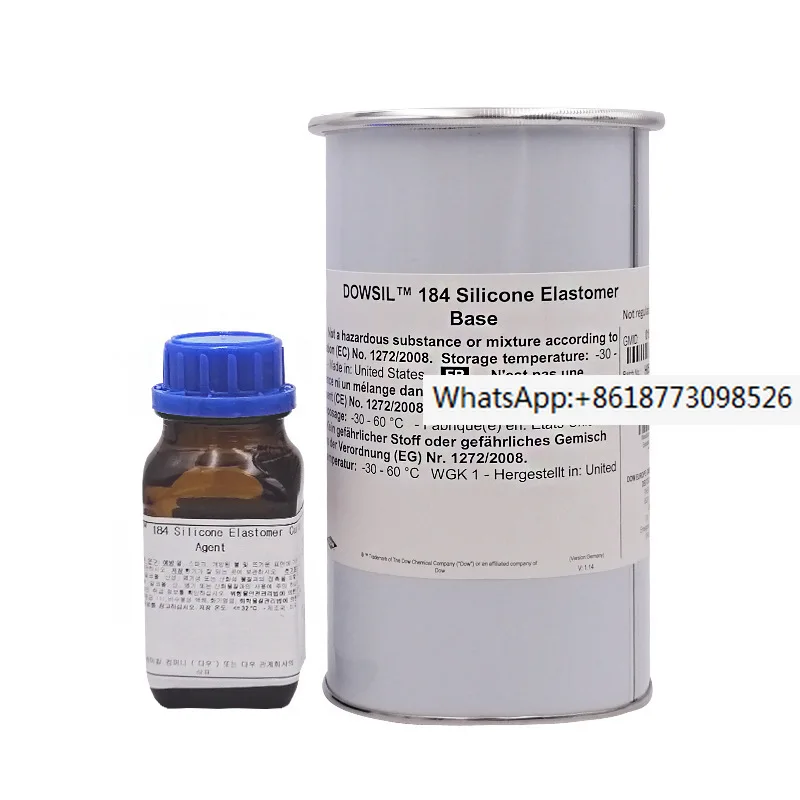

Dow Corning DC184 Original PDMS Polydimethylsiloxane High Transparent Optical Adhesive
