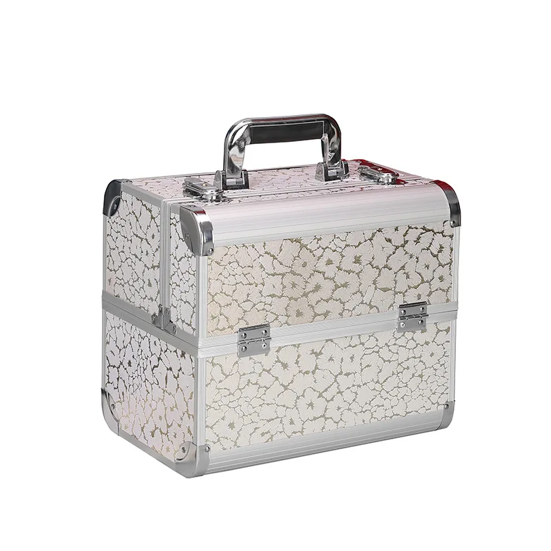 2022 New Makeup Nail Beauty Double Open Aluminum Alloy Storage Suitcase