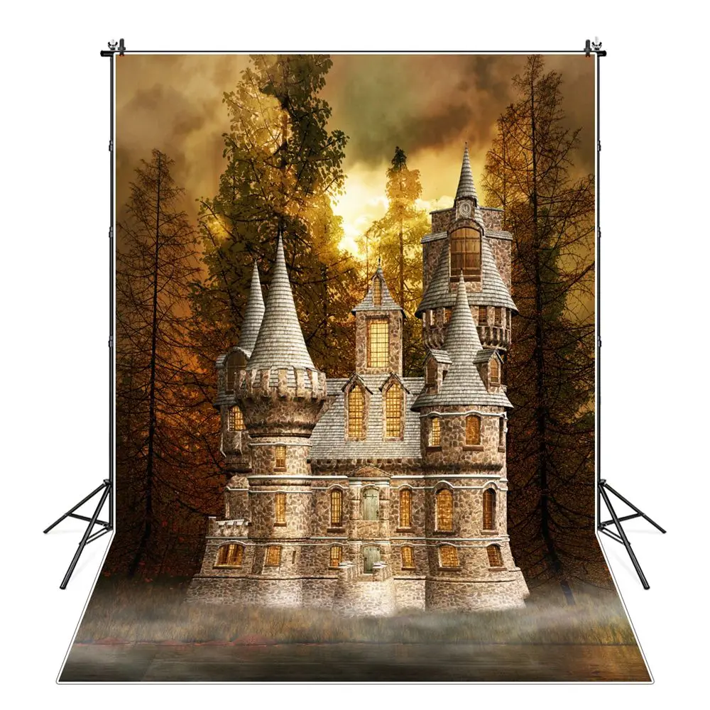 

Fairytable Forest Castle Photography Background Baby Child Portrait Photozone Photocall Photographic Backdrops For Photo Studio