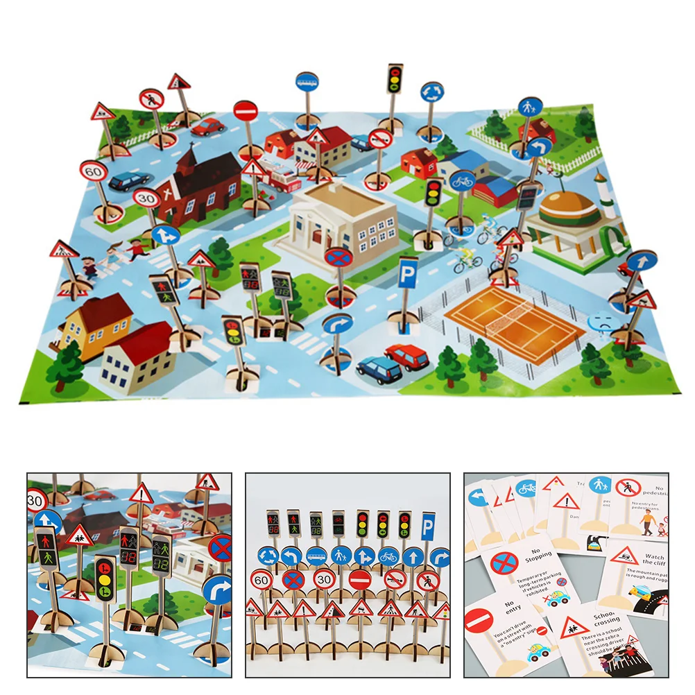 

Дорожные знаки, дорожные игровые знаки, светильник Кая детская конструкция, деревянный Игровой набор, развивающий подарок для детей на день...