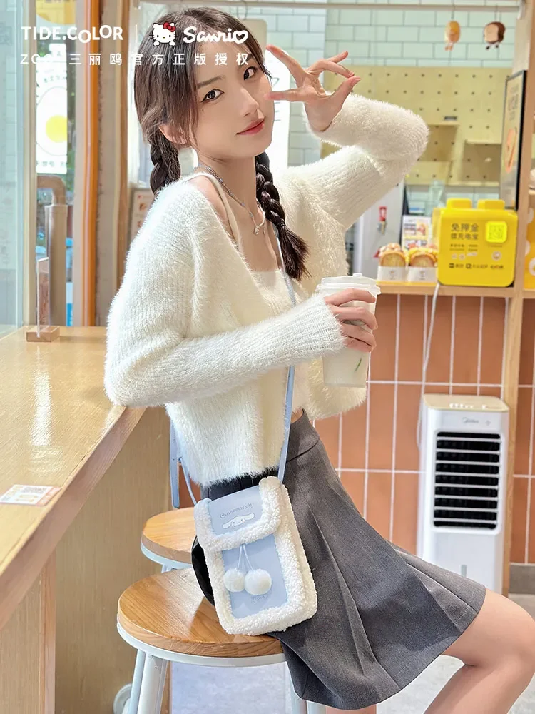 Sanrio co-фирменная коричная собака фотоволосы сумка для больших собак маленькая