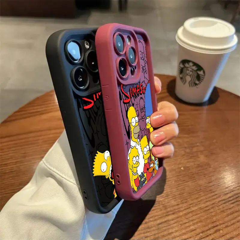 Фото Силиконовый чехол Cool Bart-S-Simpsons для Samsung Galaxy S26 S25 Ultra S24 S23 Plus S22 S21 S20 FE, противоударный защитный чехол для телефона №3