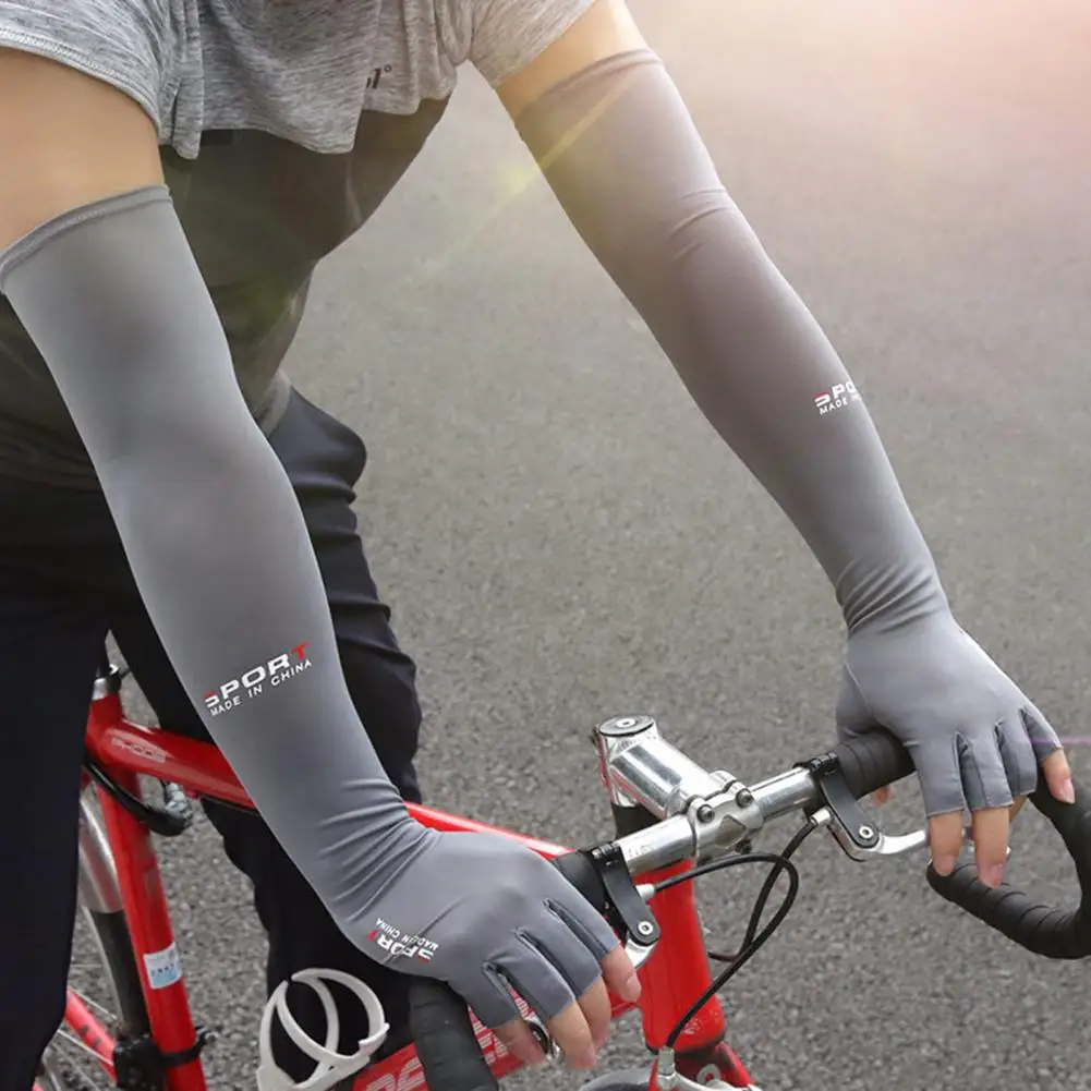 

1 Pair Sports Sleeves 4 Colors Sweat Absorbent Anti-drop Summer Sports Sleeves Arm Protection Sleeves Cycling Equipment