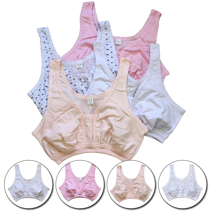 

Женский бюстгальтер большого размера, удобный эластичный бюстгальтер без косточек из хлопка, дышащее нижнее белье, повседневные Мягкие Бес...