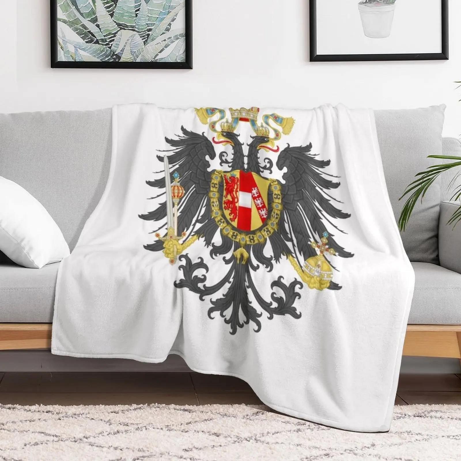Kaiser Viele Wappen des ? Vissischen Reiches историisch Плед Диван Детские одеяла