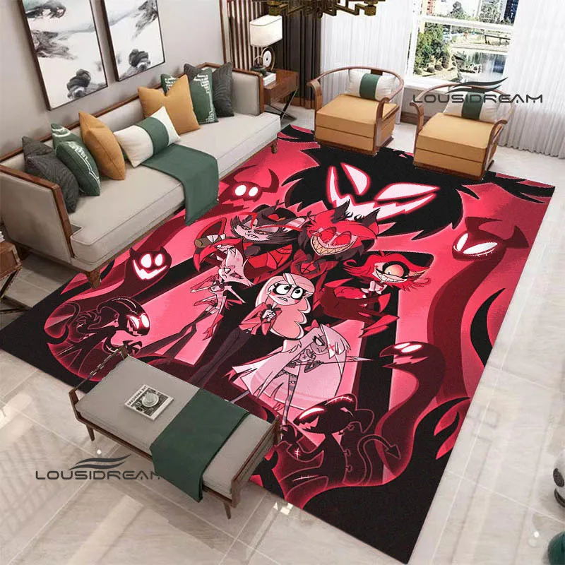 

H-Helluva-Boss Cartoon printed carpet game room bedroom Non -slip carpet photography prop kawaii rug area rug birthday gift