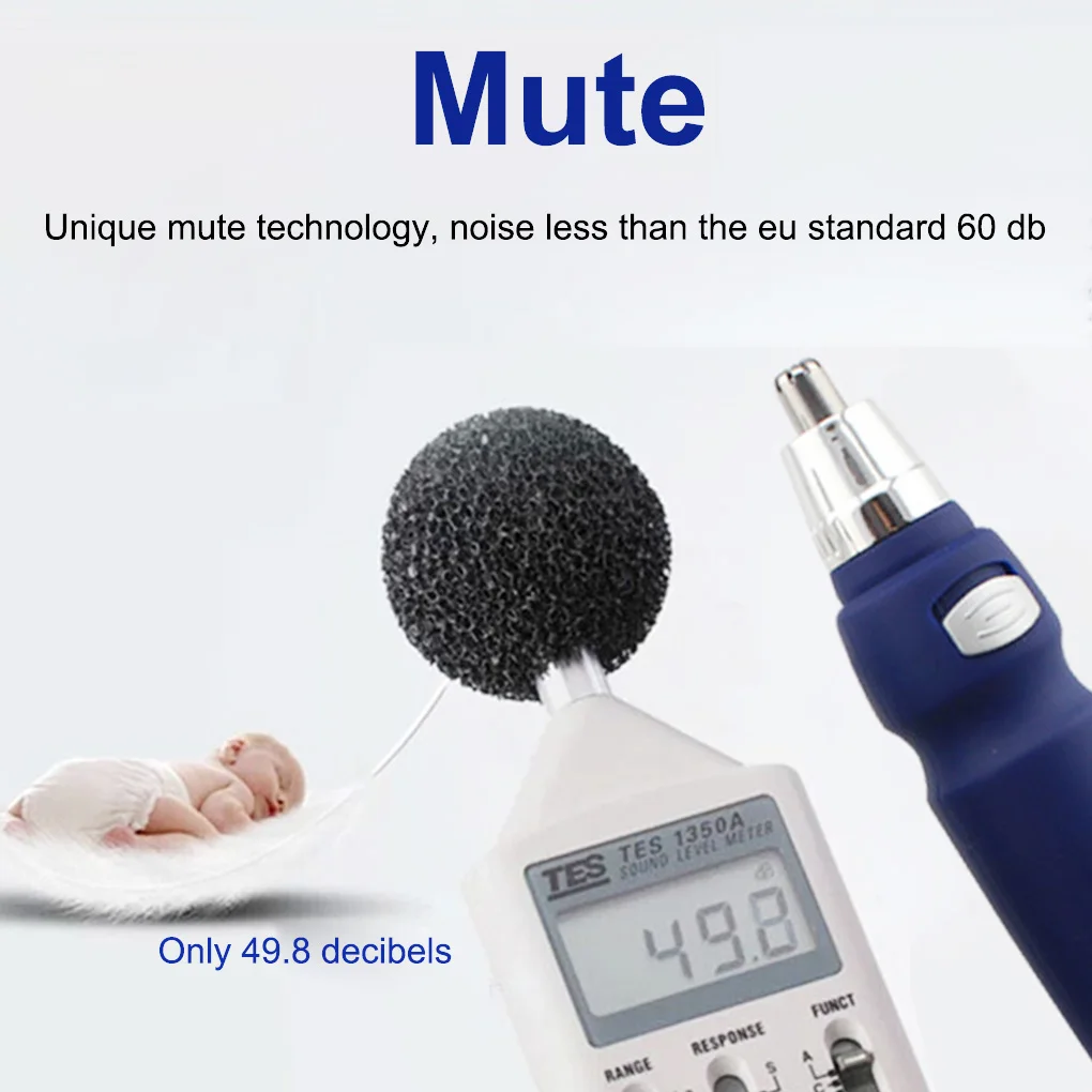 

New Portable Electric Nose Hair Man Shaving Nose Hair Clipper hair removal shaver clipper Blue No Spray Nose Hair Clipper