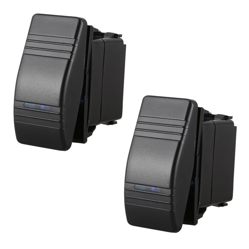 

2X 12V 20A Car Boat Rocker LED Light Illuminated SPST ON-OFF Switch Waterproof