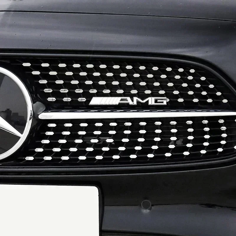 1 шт. эмблема на переднюю решетку наклейки для Mercedes Benz AMG Logo W204 W205 W210 W211 W212 W213 W167 W176