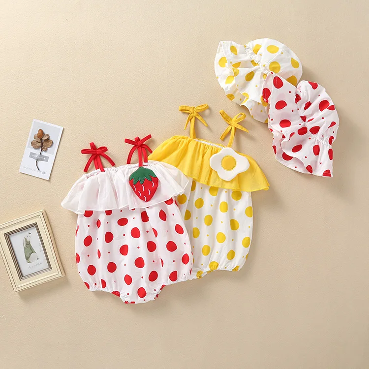 

Summer Skirt Cute Baby Girls' Conjoined Baby Girls' Sleeveless Conjoined Pants Newborn Cotton Printed Summer Baby Girl Clothes