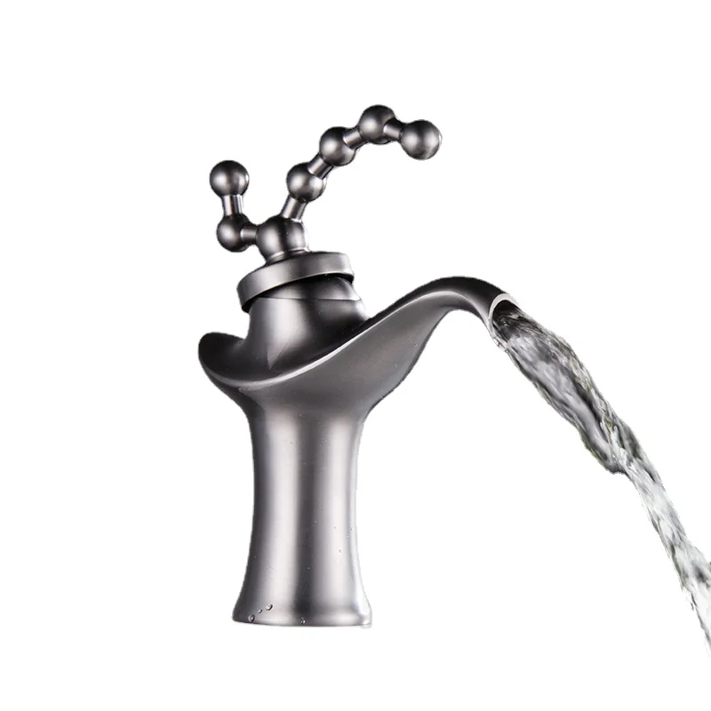 

Черный/хромированный/серый смеситель для ванной комнаты с одной ручкой для горячей и холодной раковины смеситель античная латунь винтажный умывальник