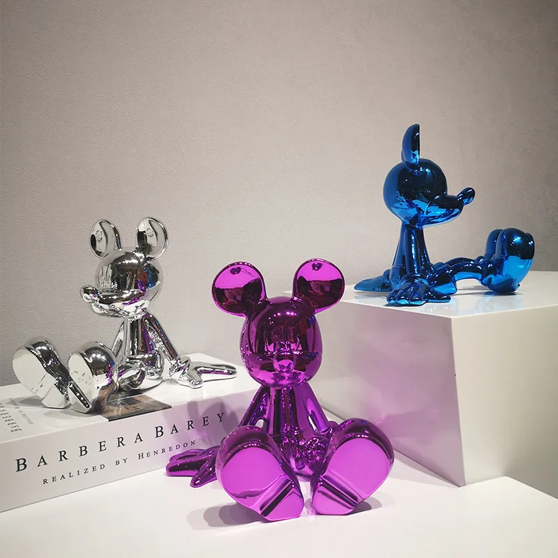 

Disney Simple Creative Light Luxury Resin Mickey Mouse Trend Ipgk Hand-made Model Doll Children Room Decoration Home Decoration