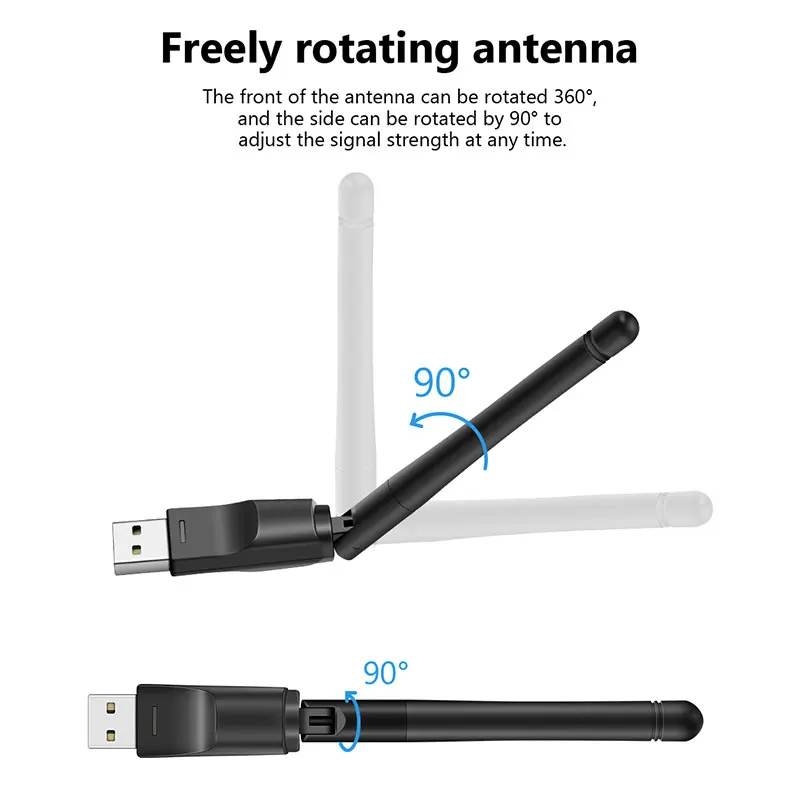 Беспроводной USB Wi-Fi адаптер Антенна MT7601 150 Мбит/с 802.11n/g/b сетевая LAN Карта приемник