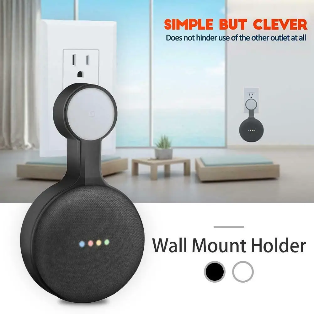 Держатель для Google Home Mini для крепления на стену (Outlet Wall Mount Stand Hanger Holder Portable Durable Smart For Google Home Mini Voice Assistant on)
