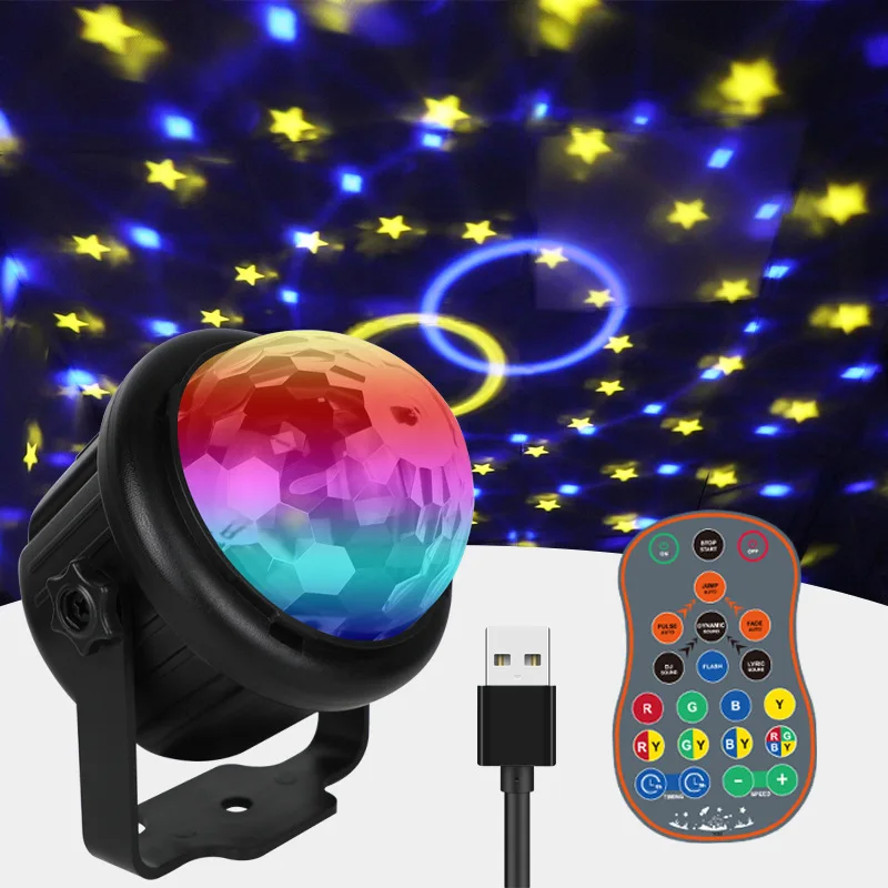 Five-pointed Star Night Light Gift Creativity KTV Star Sky Projection Light Colorful Atmosphere Light LED Remote Control