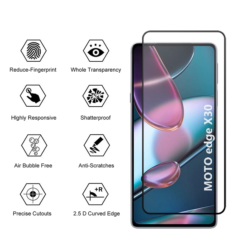 3 шт. закаленное стекло для Motorola Moto edge X30 Защитная пленка экрана