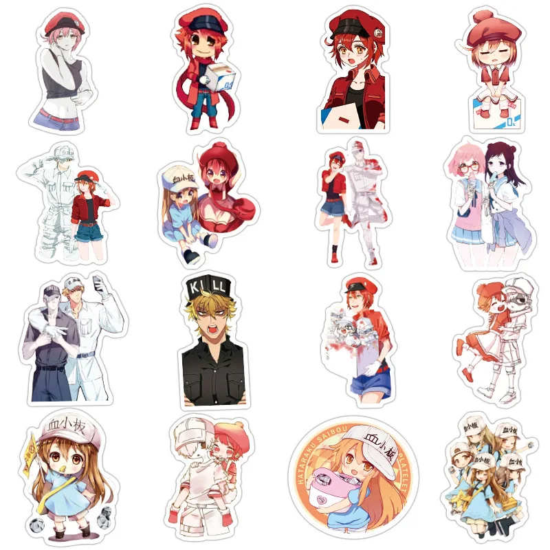 

10/30/50pcs Japanese Anime Graffiti Stickers Removable Trolley Case Stickers Notebook Stickers Car Washable Stickers