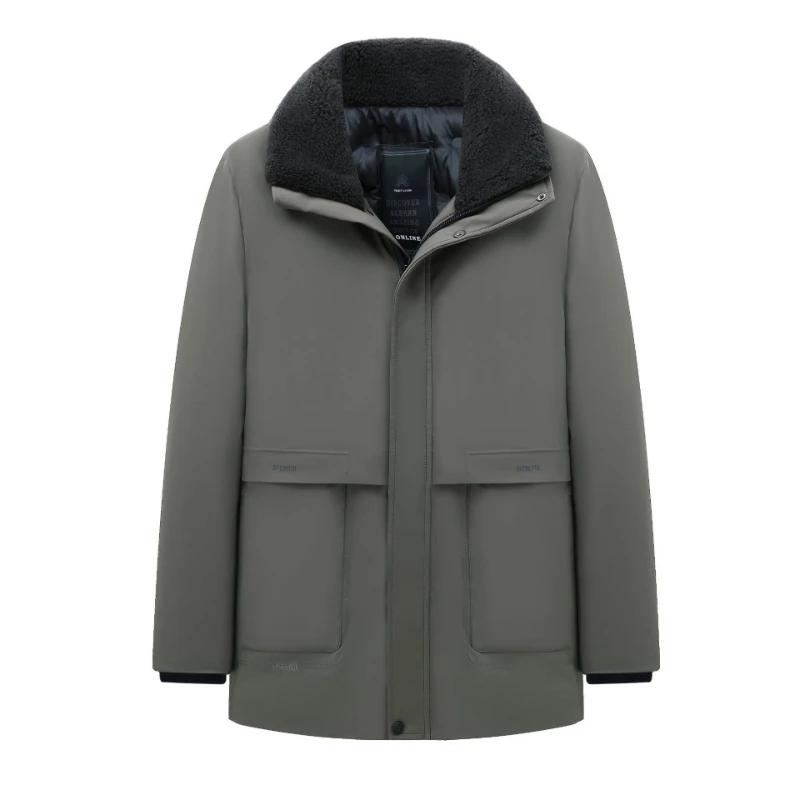 New 2022 Cotton Coat Men's New Business Winter Casual Men's Plus Velvet Thickened Men's Cotton Coat Winter Coat