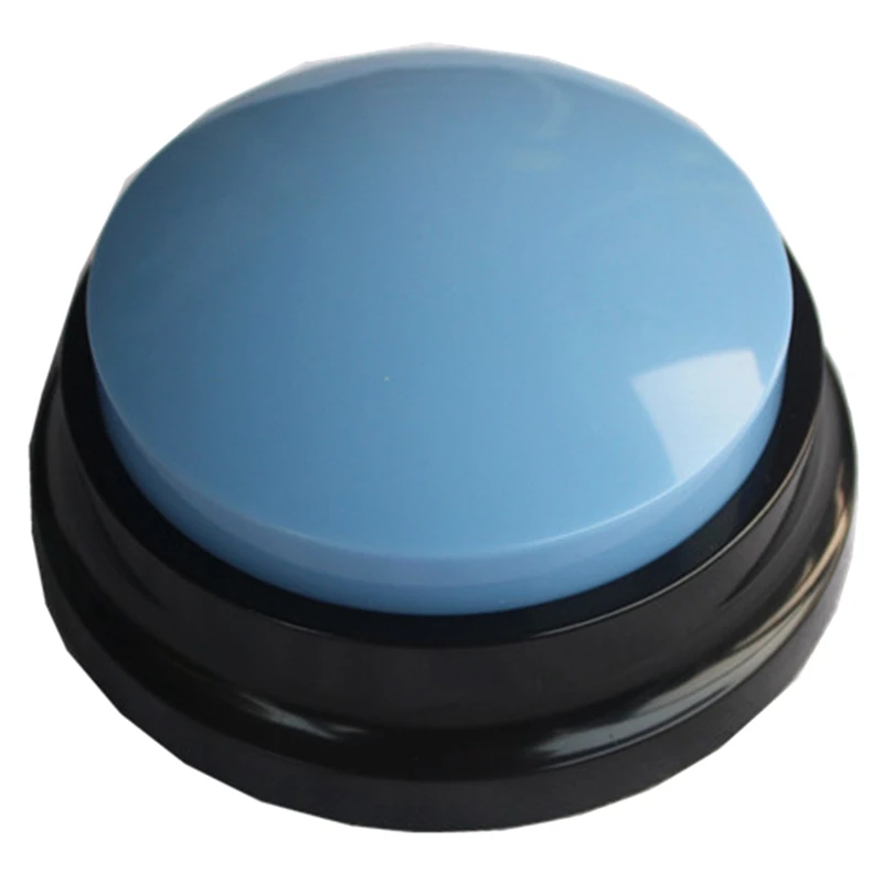 

4PCS Pet Sound Box Recordable Talking Button Voice Recorder Talking Toy Pet Training Tool Squeeze Box Music Box Blue