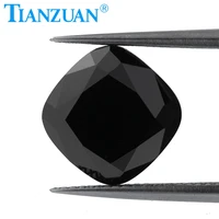 1 3 carat cushion shape moissanites loose gems stone black color beads jewelry making