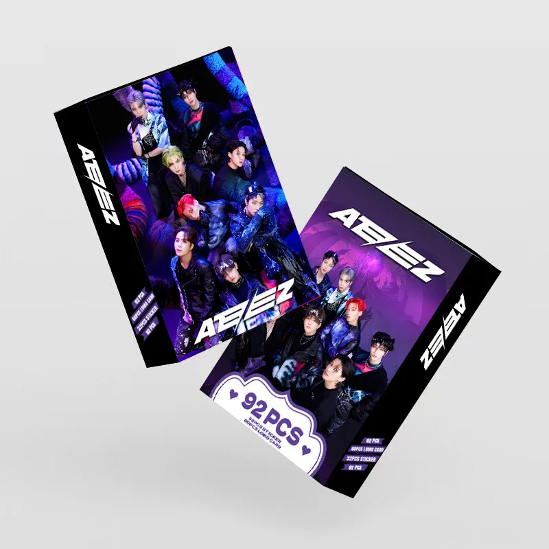Фото 92 шт./компл. новые карты KPOP ATEEZ Lomo, фотонаклейки HD, двухсторонняя высококачественная фотокарта JongHo Yunho YEOSANG San, подарок для фанатов №3