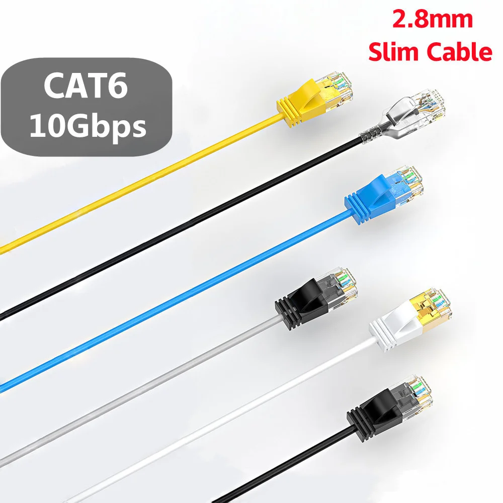 Cable Ethernet Delgado Cat6, Cable de red de 10gbps, 4 pares trenzados,...