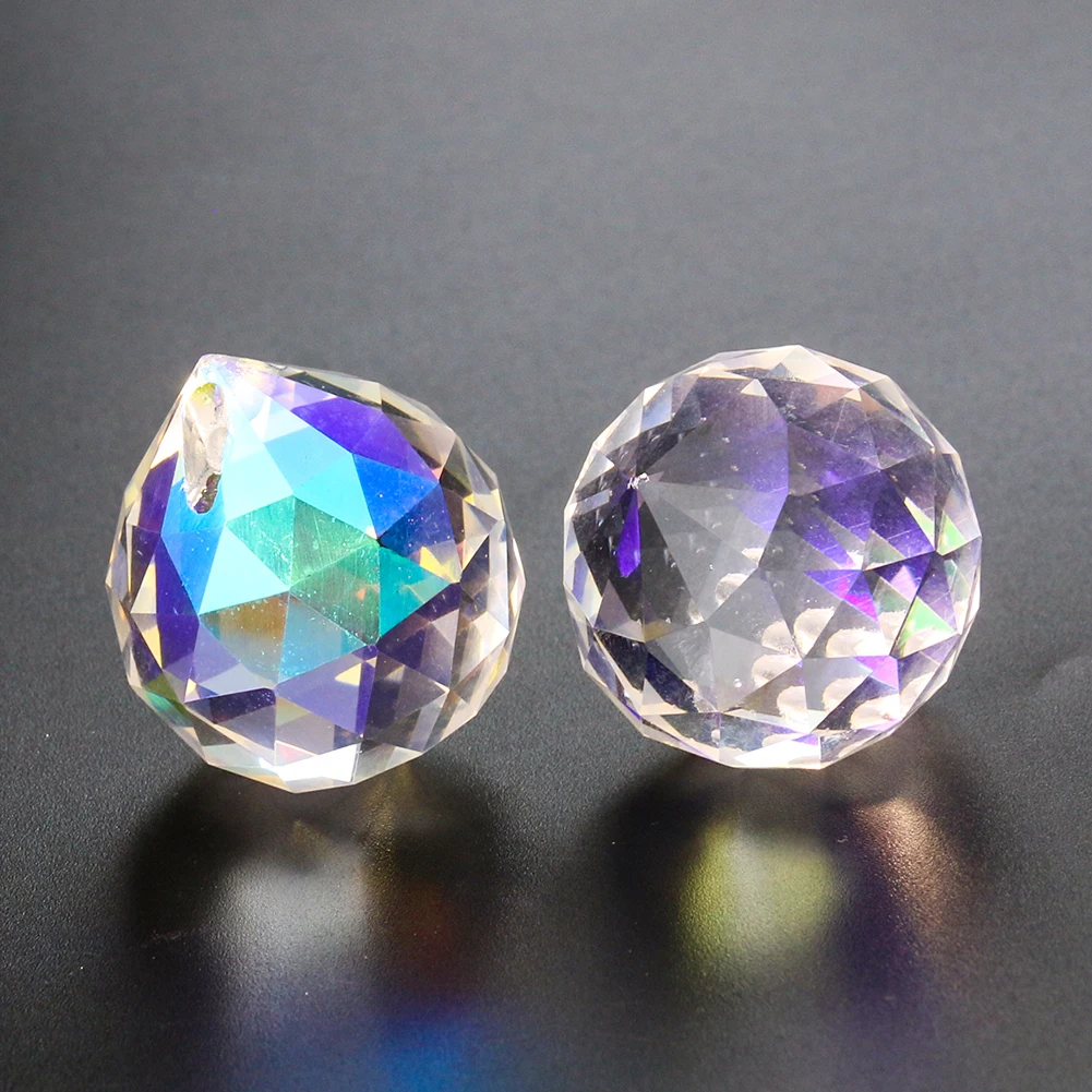 

30 мм огненная полированная цветная лазерная Призма AB, зеркальная деталь, Радужный Ловец Солнца, сверкающий стример, Свадебный декор