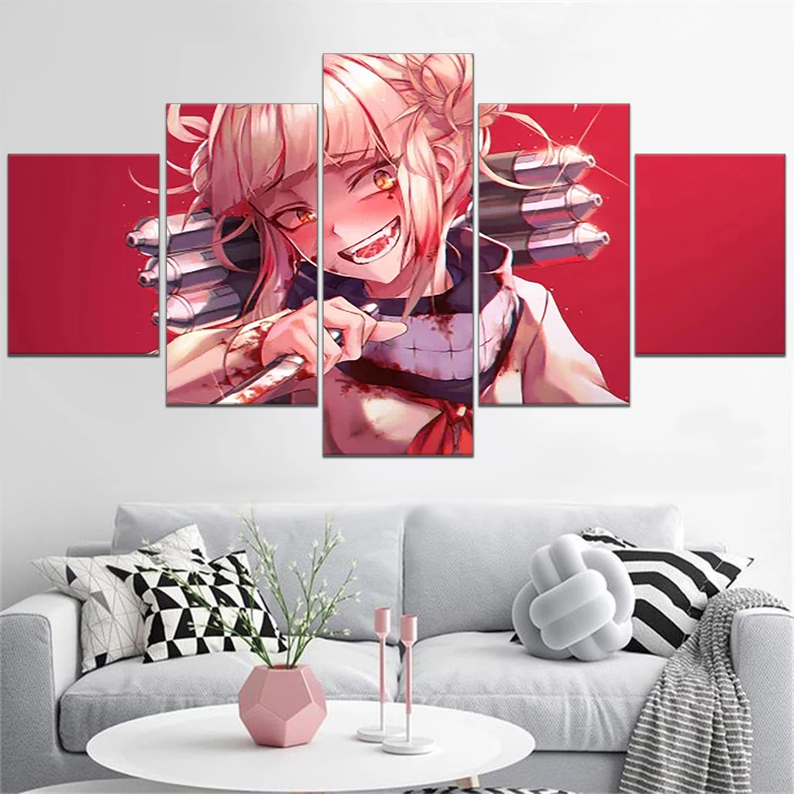 

Anime Prints Poster My Hero Academia Himiko Toga 5 Pieces HD Pictures Home Decor Canvas Painting Wall Art Modular For Bedroom