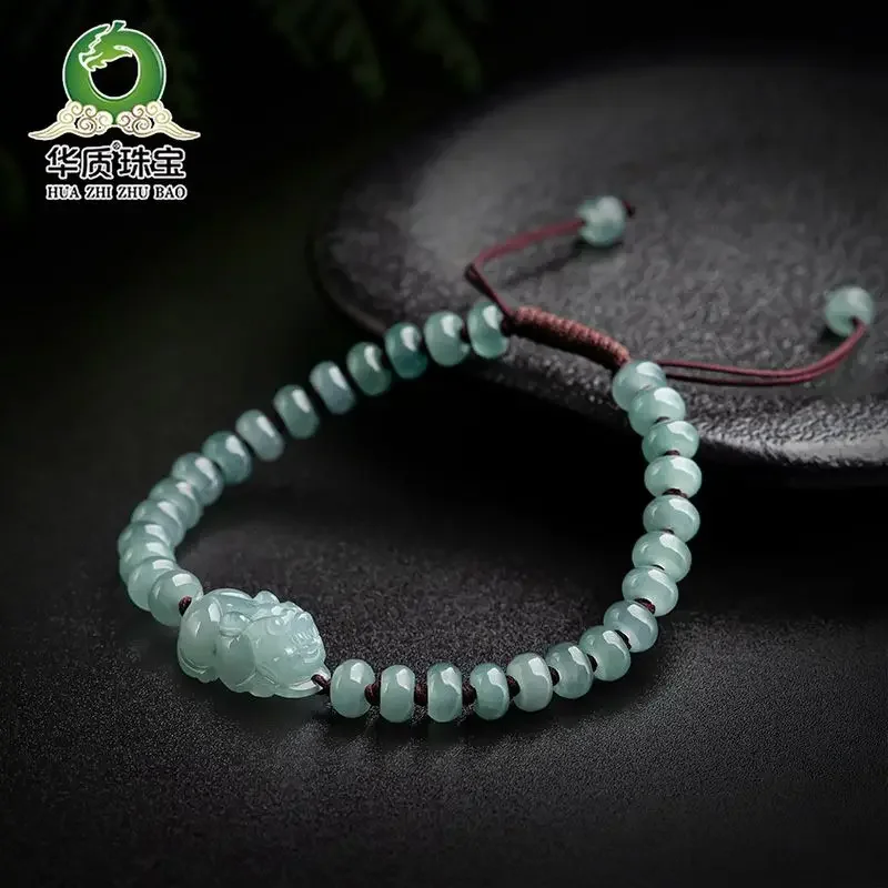 Высококачественные Натуральные товары A-товары нефритовый Ледяной Синий браслет