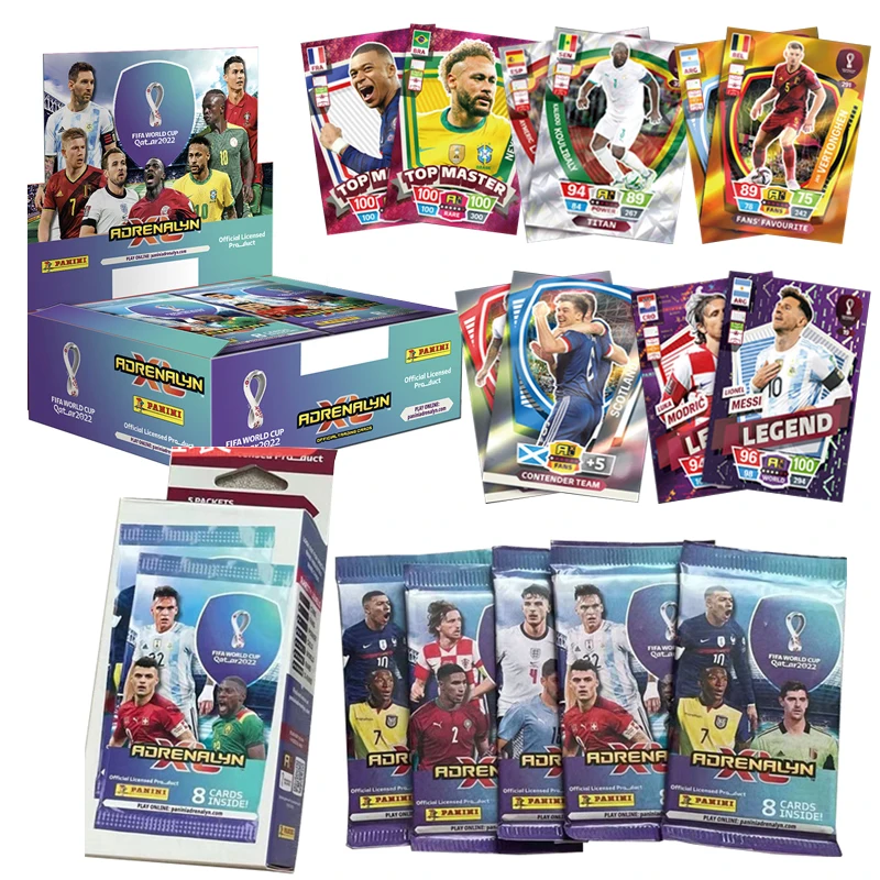 

New 2022 Qatar World Cup FootBall Stars Cards UEFA Champions League Fans Collection Messi Ronaldo Footballer Limited Cards Box