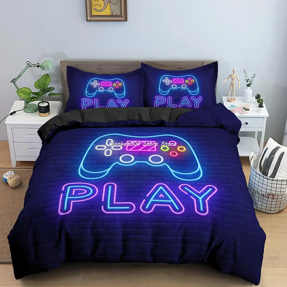 

Luxury Bedding Set 2/3pcs 3d Digital Gamer Printed King Queen Duvet Cover Sets 1 Quilt Covers + 1/2 Pillowcases US/EU/AU/UK Size