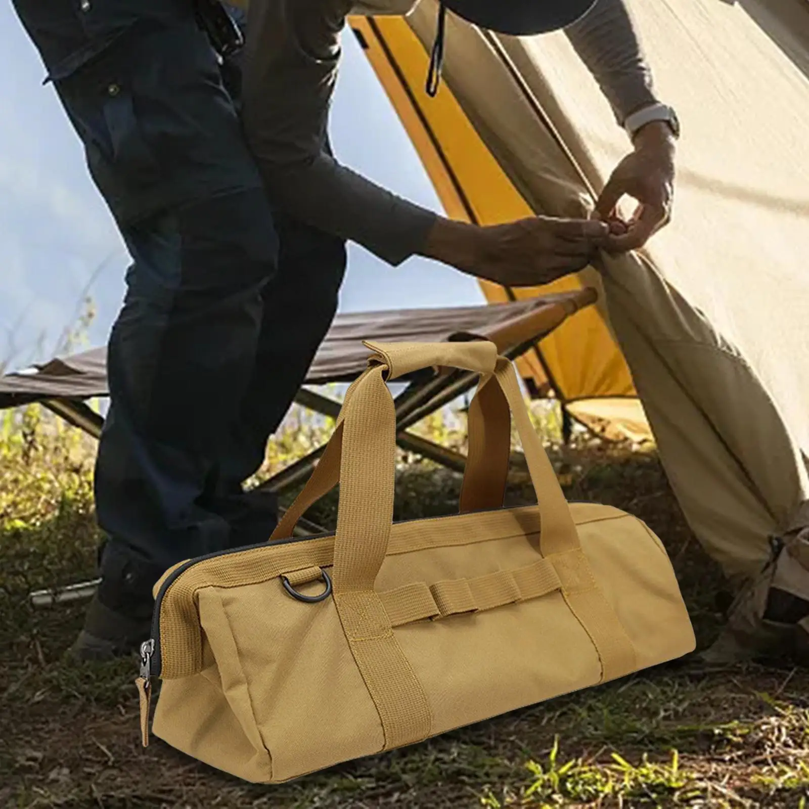 Прочная сумка для хранения вещей с ручкой хозяйственная сумка-тоут палаток мешок