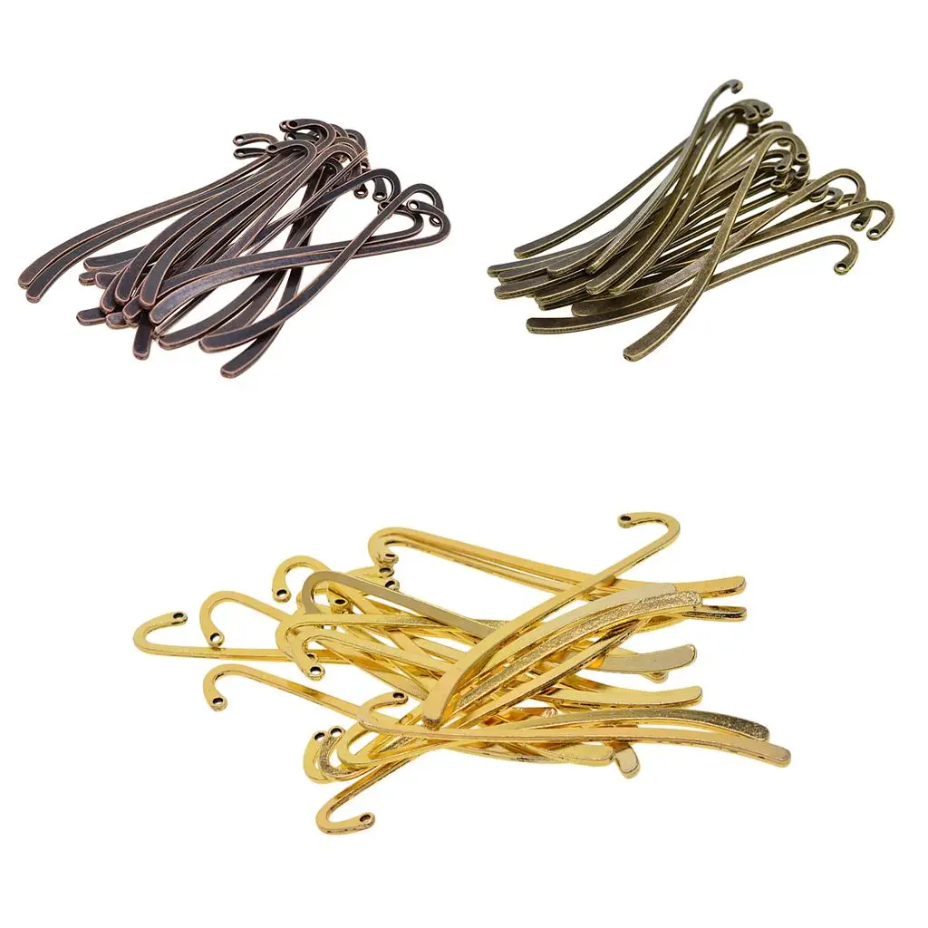 

20Pcs Vintage Metal Bookmark Pendant Charms for Beading Jewelry Making Craft