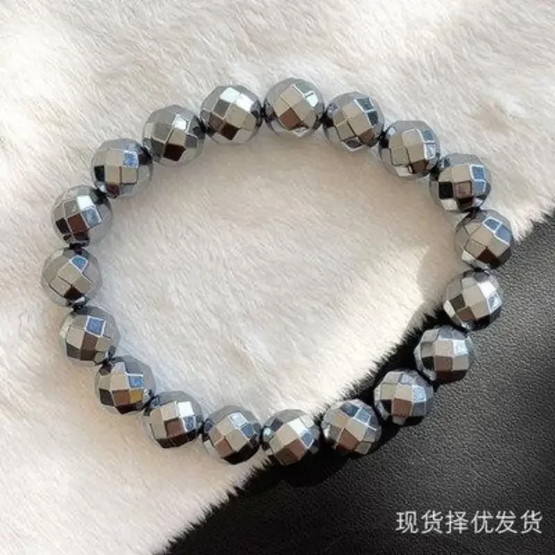 Браслет из натурального кварцевого камня яркая твердая огранка 64 угол огранки