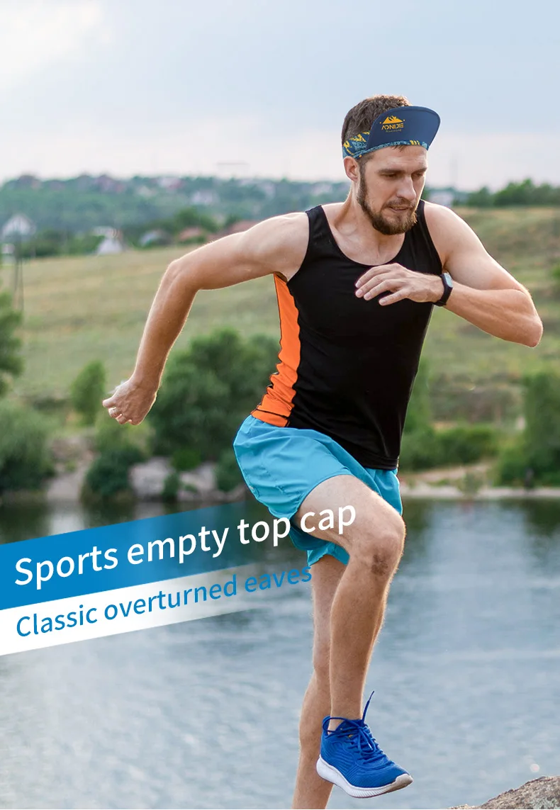 AONIJIE E4602 Trail Run Visor Unisex Foldable Ventilation Top Caps Fast Drying Sun Visor Headband for Sports Ultra Trail Cycling