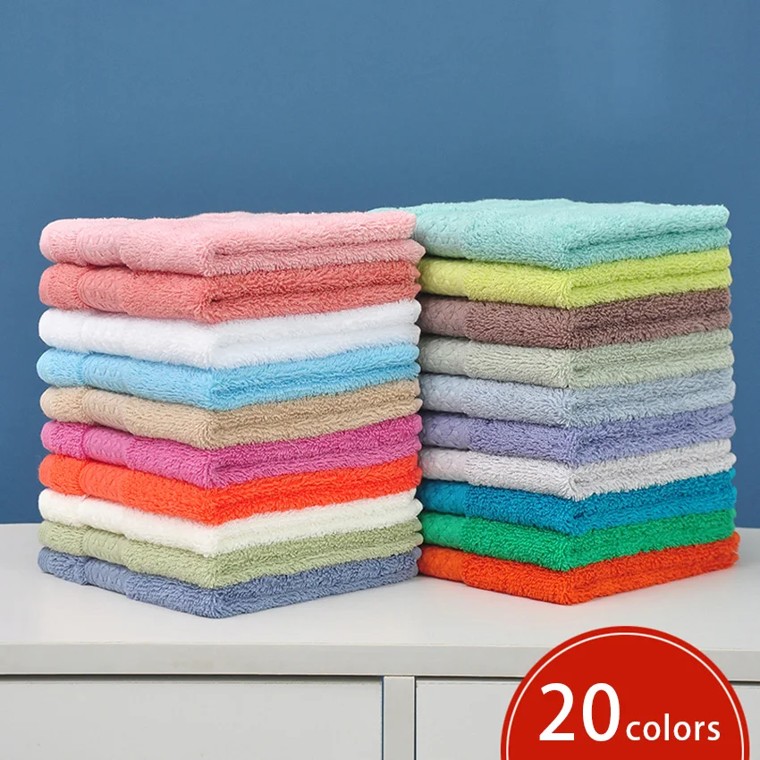 S High Quality Cotton Small Towel Solid Color Soft Thick 34*34cm For Adults Kids Hand Towels Toalhas