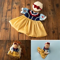 dvotinst newborn photography props for baby girls princess snow white dress headband 2pcs costume studio shooting photo props