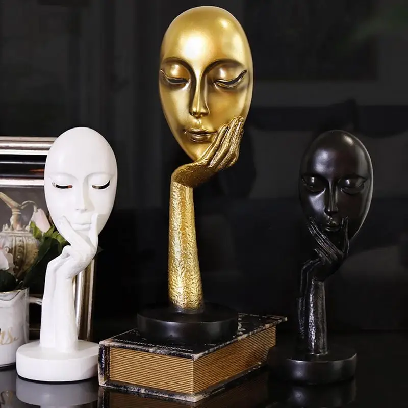 

Women Face Statue For Home Decoration Creative Resin Women Face Sculpture For Decoration Statue Of Human Face Sculpture Abstract