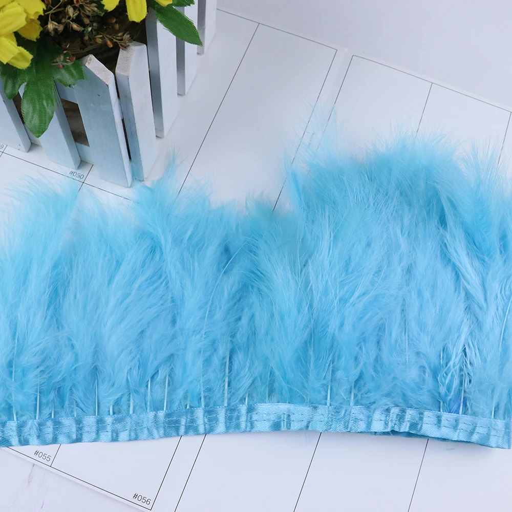 Разноцветная бахрома с турецкими перьями пушистая лента отделкой марабу 10-15 см