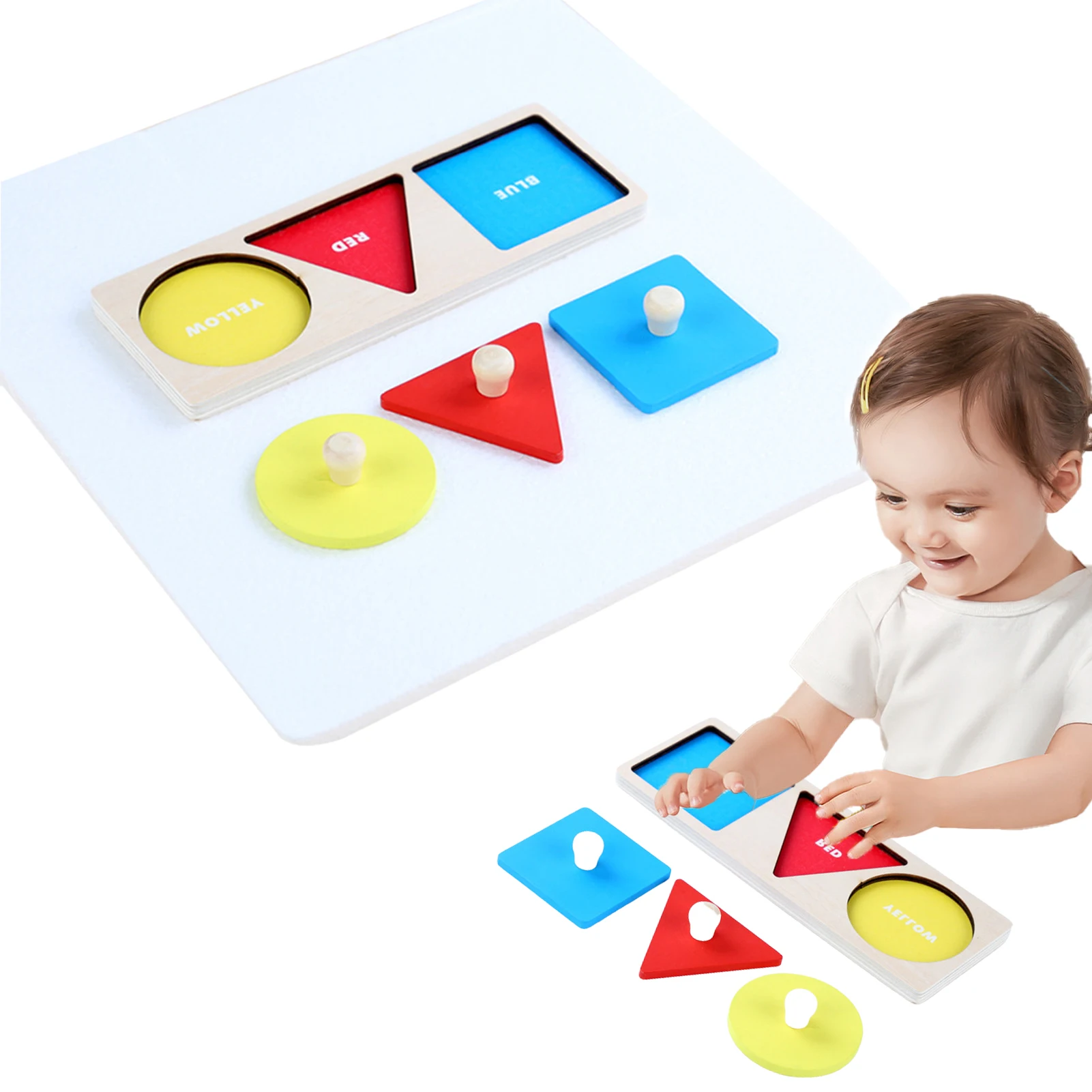 

Montessori Multiple Shape Puzzle Preschool Educational Toy Montessori Toys For 1-Year-Old Montessori Wood Geometric Shape Puzzle